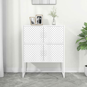 Vidaxl Visoka omarica bela 80x35x100 cm jeklo