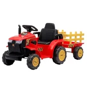Smania Otroški traktor na akumulator s prikolico FarmRider