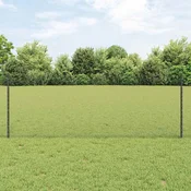 Vidaxl Šesterokotna ograja s stebrom 100 x 0,8 m Jeklo s PVC premazom