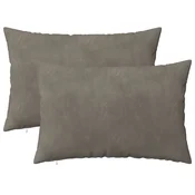 vidaXL Prevleka za blazino 2 pcs HEERLEN Svetlo siva 50 x 80 cm Žamet