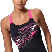 Speedo MEDLEY LOGO MEDALIST 1PC AF, ženski kupaci kostim jednodjelni, crna 8A000111