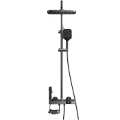 Netscroll Luksuzni tuš set s 3 glave, LED zaslonom za temperaturu, 4 nacina izljeva vode, više nacina raspršivanja, elegantan dizajn, LuxShowerSet