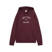 PUMA Varsity Fleece Relaxed Hoodie Women, Clothing, Ruby Shimmer, XL