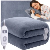 Ruhhy 85W električna pralna grelna odeja 180x130cm sivo bela, (5000053655)
