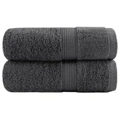 Vidaxl Premium brisače za pranje SOLUND 2 kosa antracitne barve 30x30 cm 600 g/m2