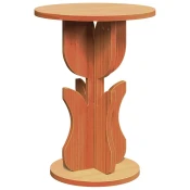 Kava Stol Vosak smeda 39,5 x 39,5 x 53,5 cm Masivna borovina