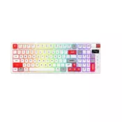 Fantech Mehanicka gaming tastatura MK918 RGB Atom PRO97, Bežicna, Crveni switch, Bela