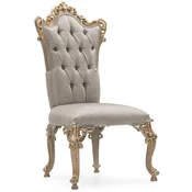 Casa Padrino luxury baroque dining room chair silver/gray/gold - Magnificent baroque style kitchen chair - Luxury dining room furniture baroque style - Baroque furniture - Noble & Magnificent