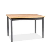 Stol ADAM 100x60 cm - laminirana ploča + MDF - hrast lancelot/crni