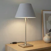 Luceplan Costanzina namizna svetilka iz aluminija, bela megla - Dnevna soba/jedilnica - Dizajn - bela meglica, aluminij - Kovina