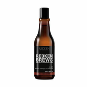 Redken 3 v 1 šampon za Brews (3-In-1 Shampoo, Conditioner and Body Wash)) 300 ml