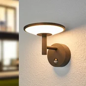 Lucande LED zunanje stensko svetilo Fenia, senzor, IP54, antracit - Sodobni - antracit, opal - Aluminij