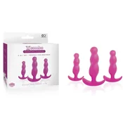 NMC Komplet 3 silikonskih analnih čepov Pink X Combo za začetnike