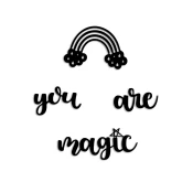 Wallity Zidna dekoracija Youre Magic, Crna