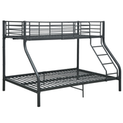 MAISON CHIC Okvir za pograd - Krevet na sprat - Bunk krevet črn kovinski 140x200 cm/90x200 cm-J89, (21759375)