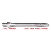 Aluminijasti trupi za pikado puščice medium 45mm srebrni