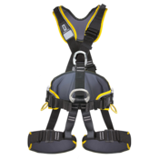 Delovni pas PROFI WORKER 3D standard, črna/siva/rumena