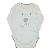 BUNNY BOO Bodi za bebe dugih rukava Kuca, Beli