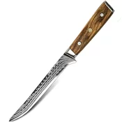 Damaskasti kuhinjski nož Yukari - Boning / Rjava KP37495