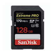 SanDisk Extreme Pro SDXC 128 GB 170 MB/s C10 V30 UHS-I U3 (SDSDXXY-128G-GN4IN)