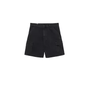 Pull&Bear Kargo kavbojke  črn denim