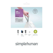 Vrece za smece s trakom za zatezanje 20 kom 30 l G – simplehuman