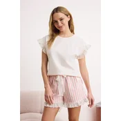 Trendyol Milla ženski set pidžama Thmss26Pt00142, puder / roze