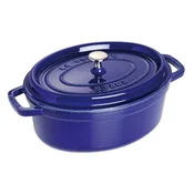 Oval Cocotte cooking pot, cast iron, 33cm/6.7L, Dark Blue - Staub