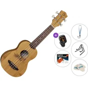 Luna UKE BAMBOO S Premium SET Natural Soprano ukulele