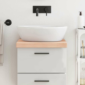 Vidaxl Kopalniški pult 40x50x(2-6) cm neobdelan trden les