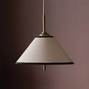 Globen Lighting viseča svetilka IRIS 25, krem barve, premer 25 cm - Dnevna soba/jedilnica - Skandinavski - krem, bela - Tkanine/tekstil