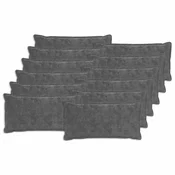 Vidaxl Prevleka za blazino 12 kos HOUTEN Temno siva 40 x 80 cm