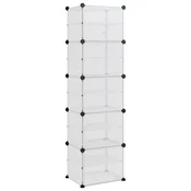 Vidaxl Stojalo za čevlje prozorno 44x31,5x153,5 cm PP
