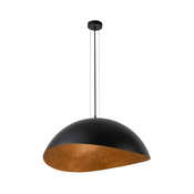 Luster na sajli SOLARIS 1xE27/60W/230V crni/bakreni