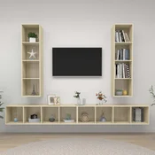 Zidni TV ormarici 4 kom boja hrasta sonome konstruirano drvo