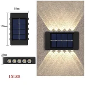 KJB Solarna stenska svetilka gor/dol, 10 LED, bela svetloba, 1 kos