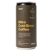 Nitro hladno varjena (cold brew) kava –? hladno varjenje, kremasta tekstura zahvaljujoč infuziji z dušikom, 180 mg kofeina v vsaki pločevinki