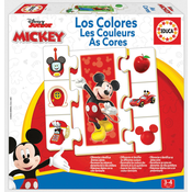 Náucná hra Ucíme sa farby a tvary Mickey & Friends Educa so 6 obrázkami 42 dielov EDU19329