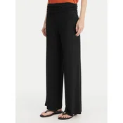 Emporio Armani Hlače iz tkanine EW004075 AF20240 UC001 Črna Regular Fit