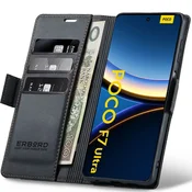 Overboard Ovitek za Xiaomi Poco F7 Ultra, sijoč liči , denarnica, črna