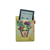Arco Design 6-7 etui za e-knjige - EcoFilc, potisk Fructa, siv, primeren za Kindle/PocketBook