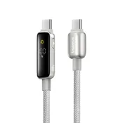 Polnilni in podatkovni 100W USB-C v USB-C kabel Baseus Vipow - 480Mbps - 1m - galaxy natural titanium
