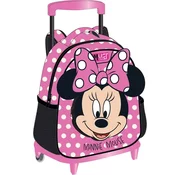 Luna: Must Team Minnie miška nahrbtnik na kolesih za vrtec 27x10x31 cm