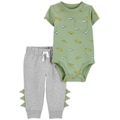 CARTERS Set 2-dijelni body cr. rukav, trenirka Green Dino boy NB