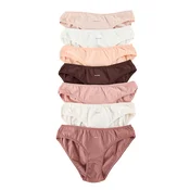 Trendyol Spodnje hlačke temno rjava/mauve/puder/staro roza