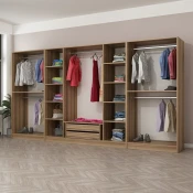 Hanah Home Garderober Kale-7674, 360x210x52 cm, Braon