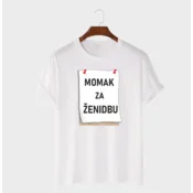 MAFIMI Muška majica Momak za ženidbu, Bela