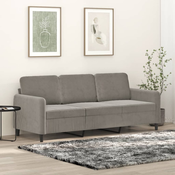 vidaXL Trosed svetlo siv 180 cm žamet