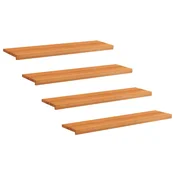 vidaXL Stopnice 4 kos 110 x 30 x 2 cm Svetlo rjava Trda bukovina