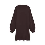 VERO MODA Pletena obleka VMNANCY  temno rjava